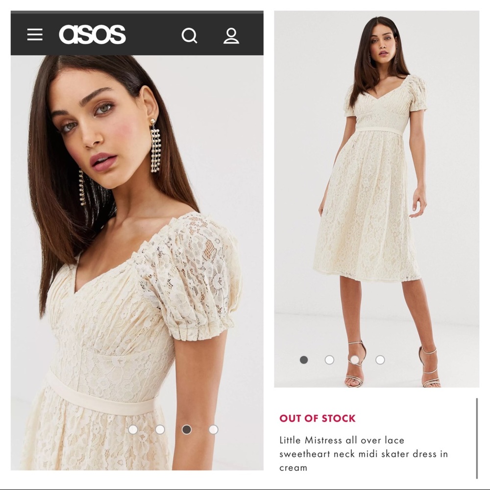 ASOS sweetheart midi